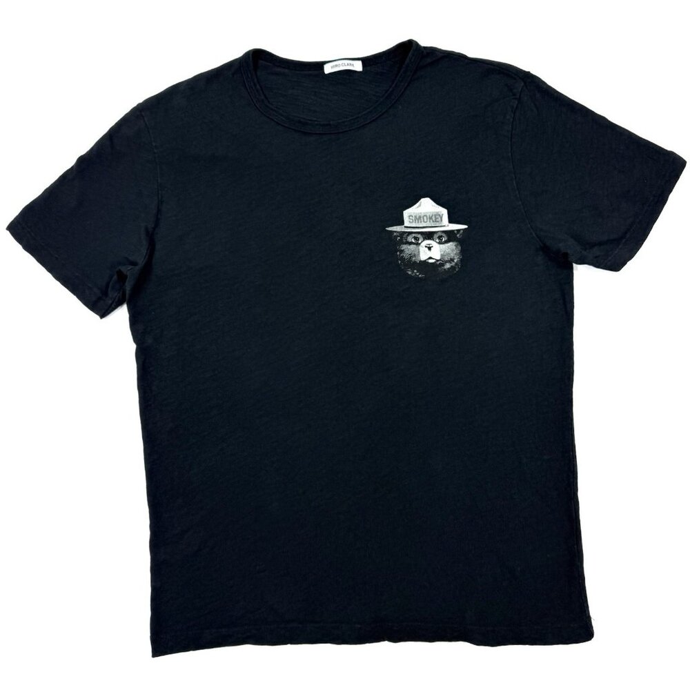 Hiro Clark Mens T-Shirt Smokey Bear Smoke Show Tee Size Small Black Canada